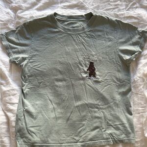 Brandy Melville Green T-Shirt with cute Bear